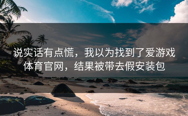 说实话有点慌，我以为找到了爱游戏体育官网，结果被带去假安装包