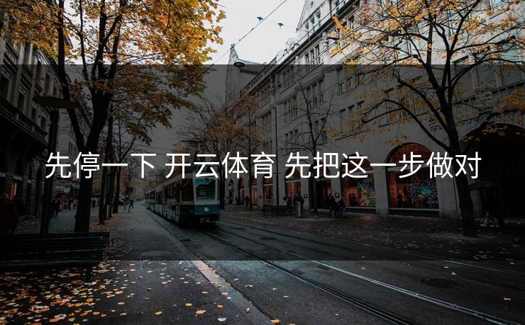 先停一下 开云体育 先把这一步做对